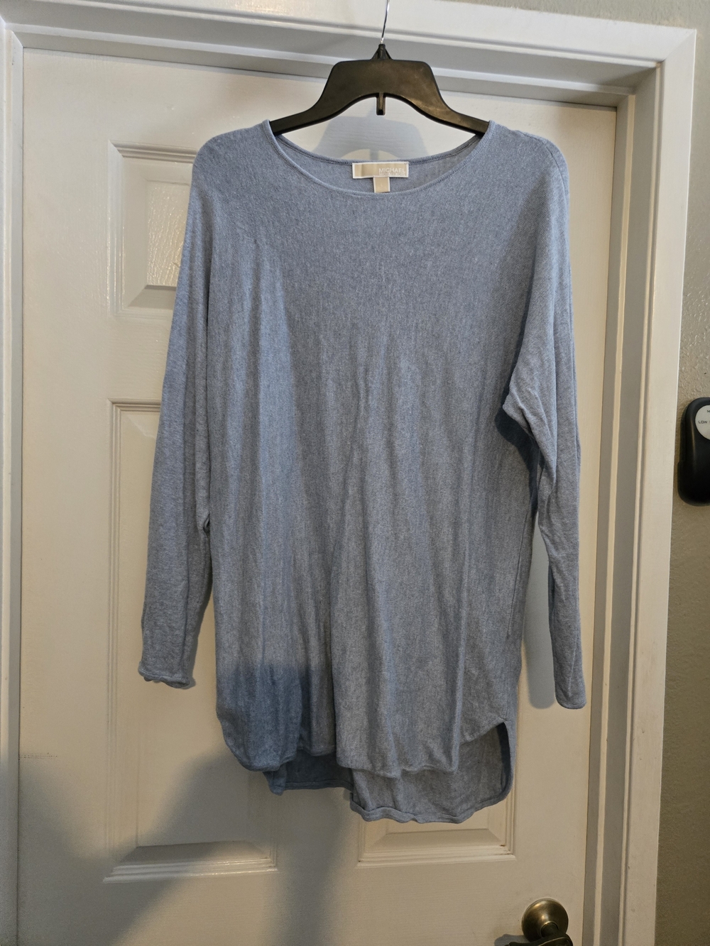 Michael Kors Pale Blue Knit Tunic Top